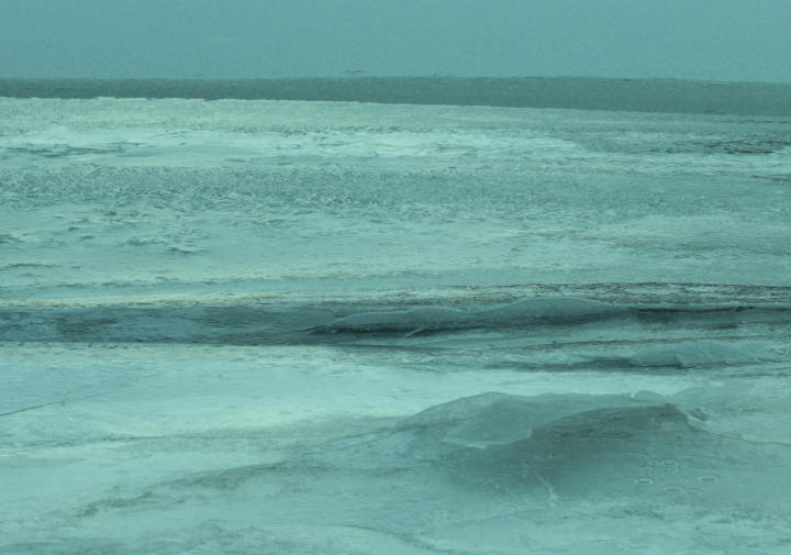 breaking ice surface