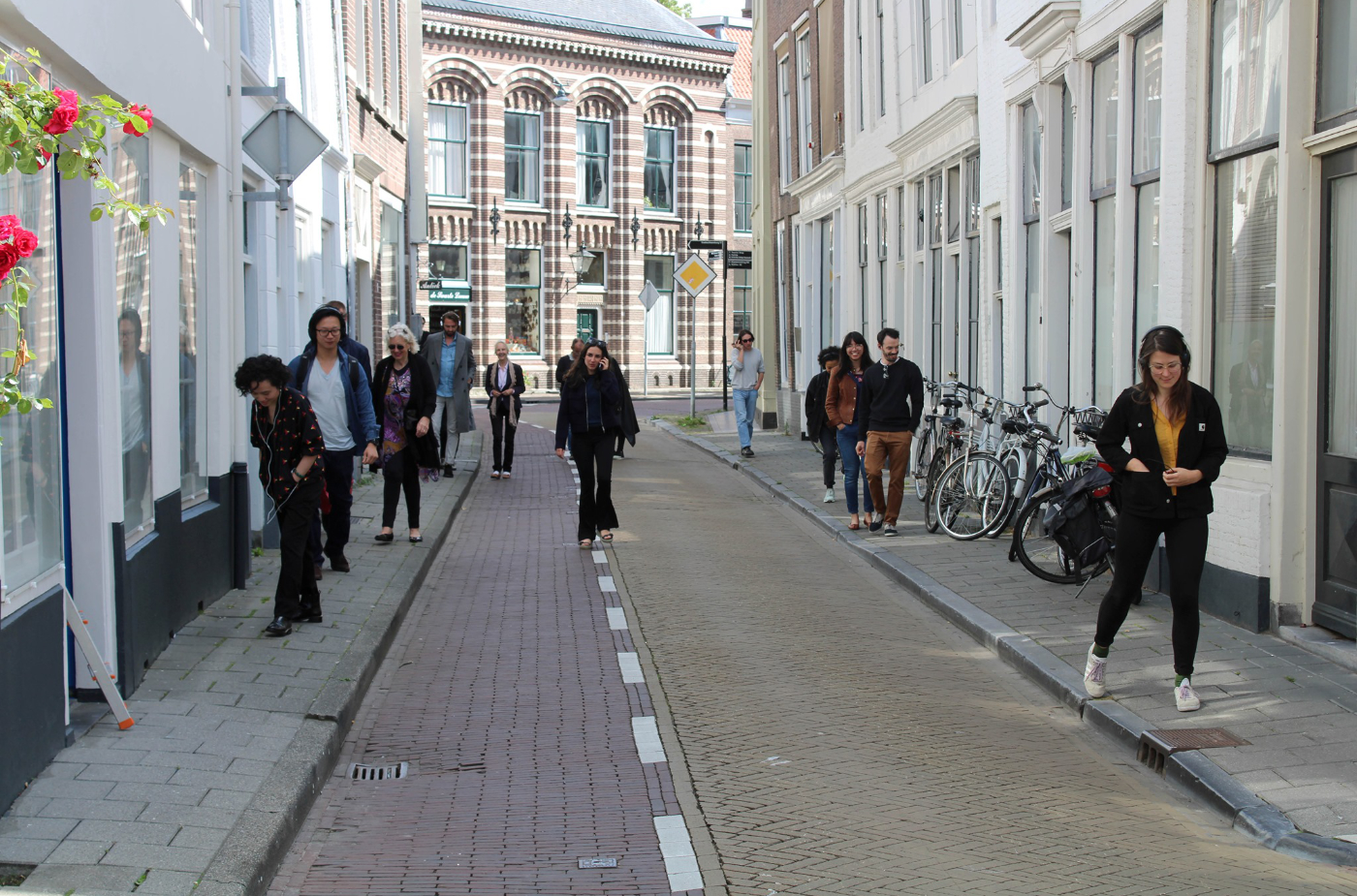 public drift, participants on a street in Middulburg